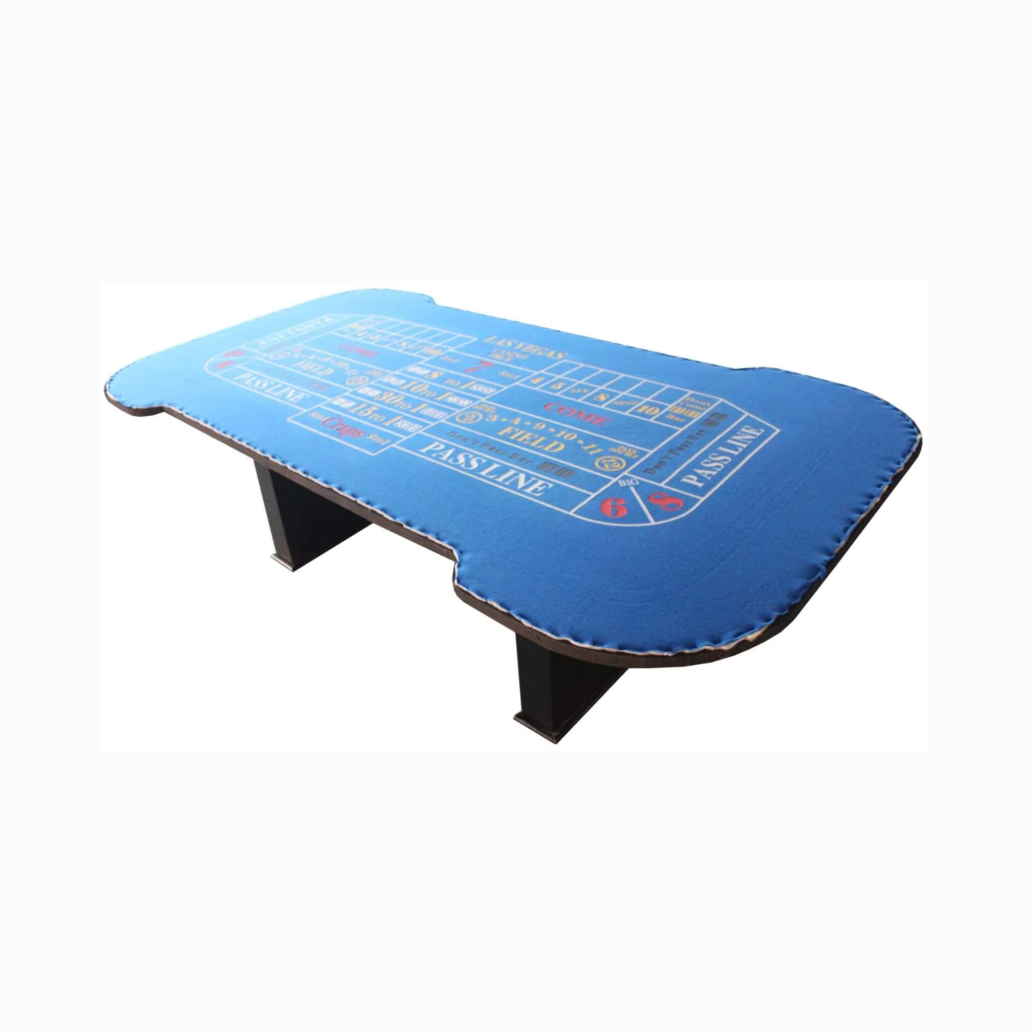 Premium 8FT Deluxe Casino Craps Table With Blue Felt And Pyramid Bumper (SAK91403) - Image 4