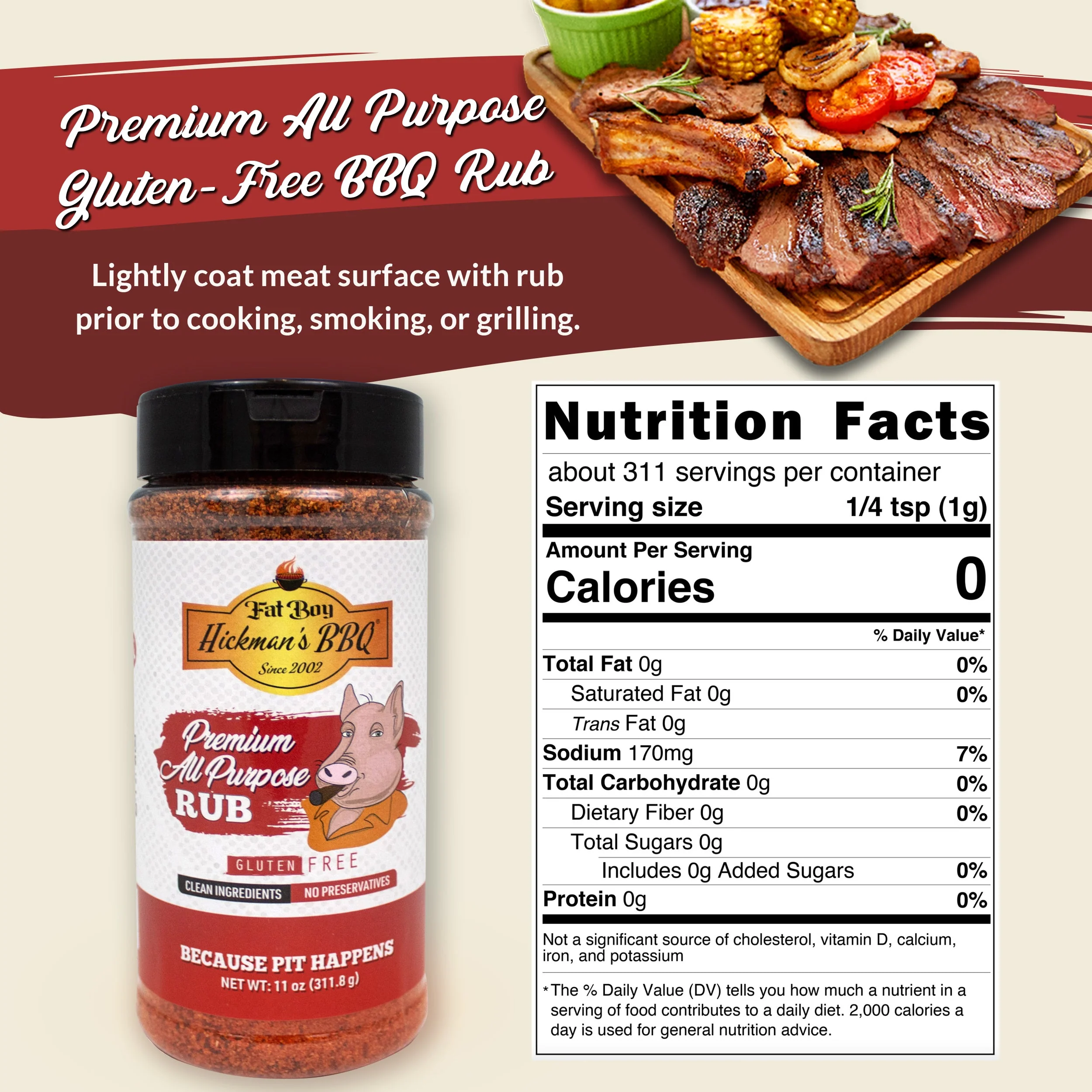 Premium All Purpose Gluten Free Keto Friendly BBQ Rub 11 oz - Image 6