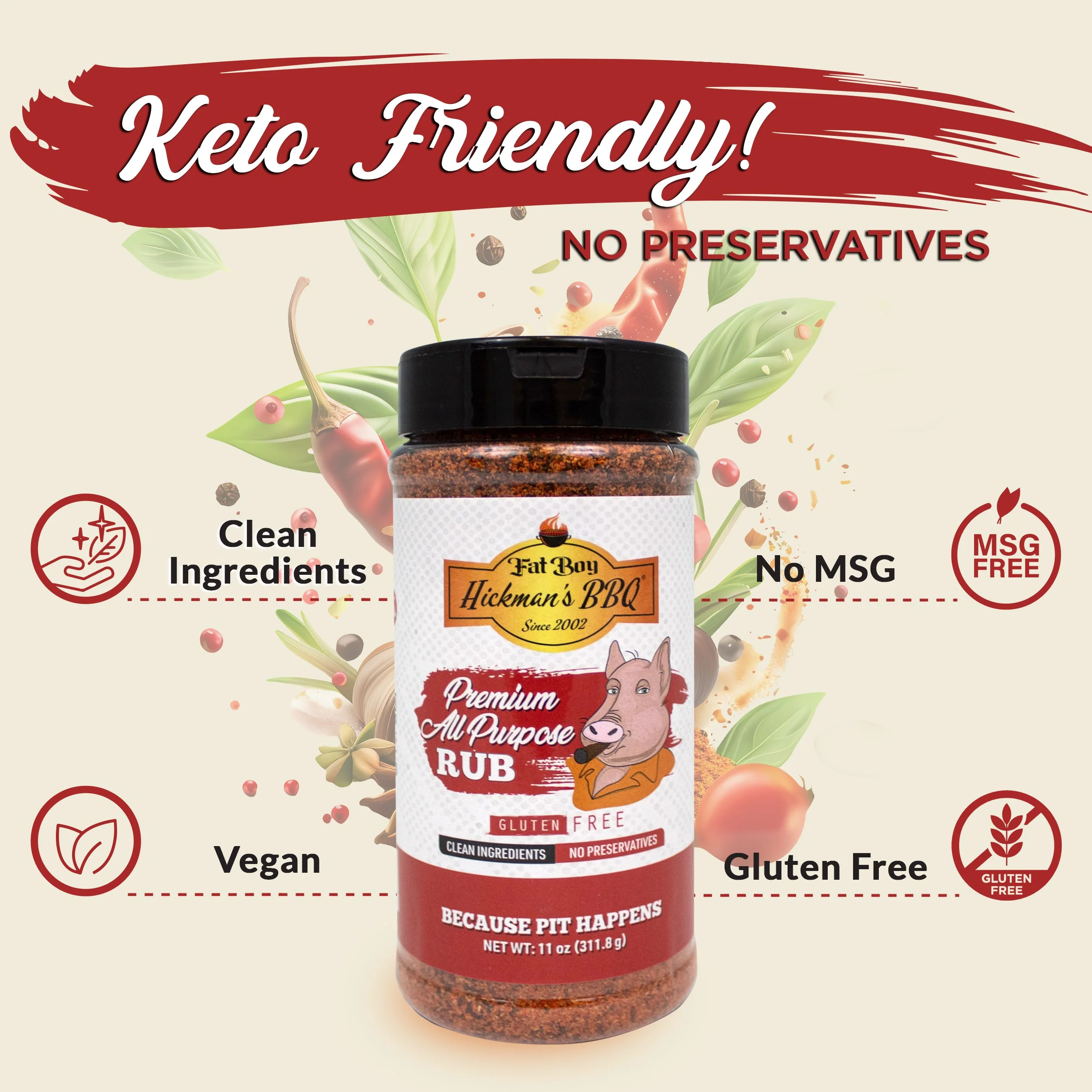 Premium All Purpose Gluten Free Keto Friendly BBQ Rub 11 oz - Image 7