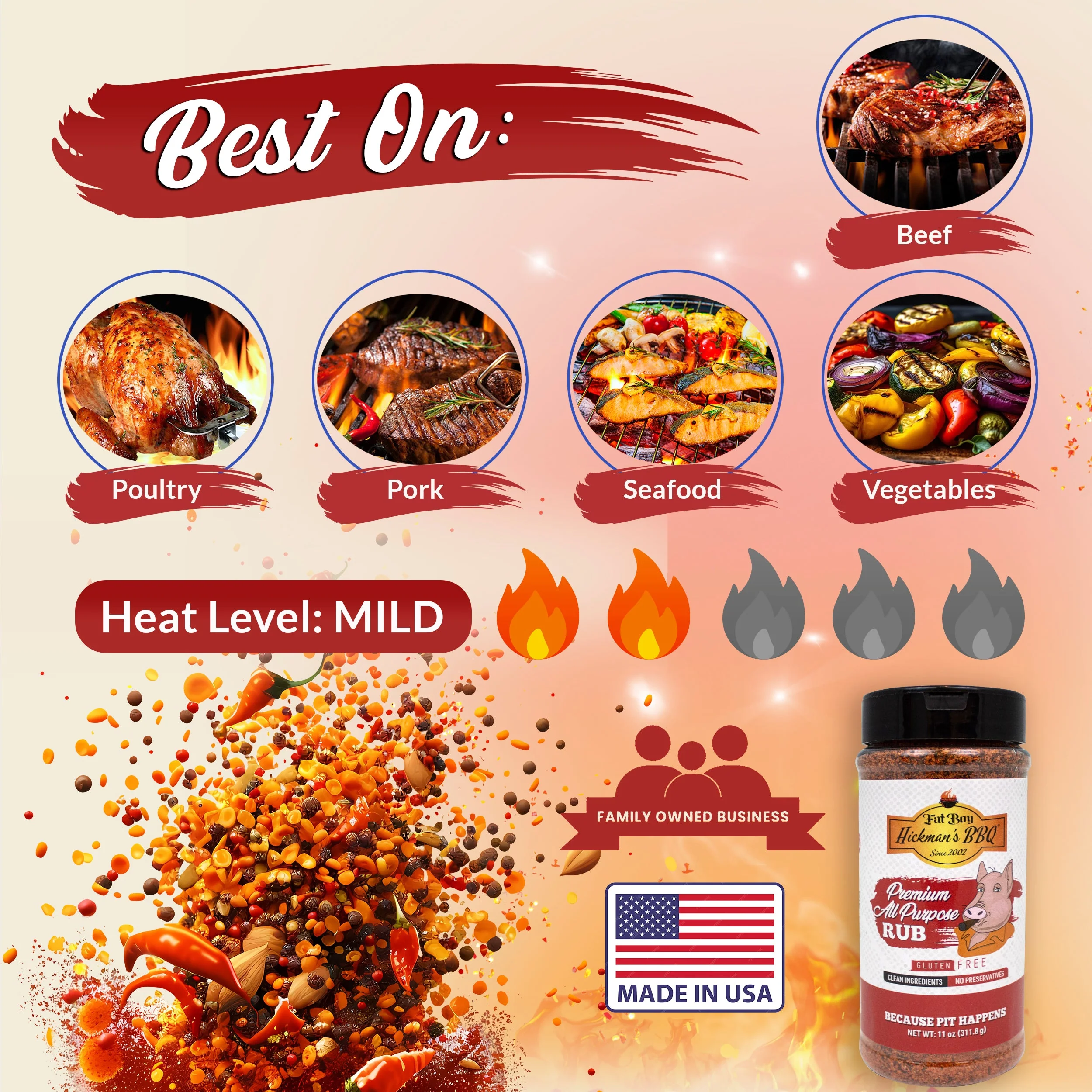 Premium All Purpose Gluten Free Keto Friendly BBQ Rub 11 oz - Image 8