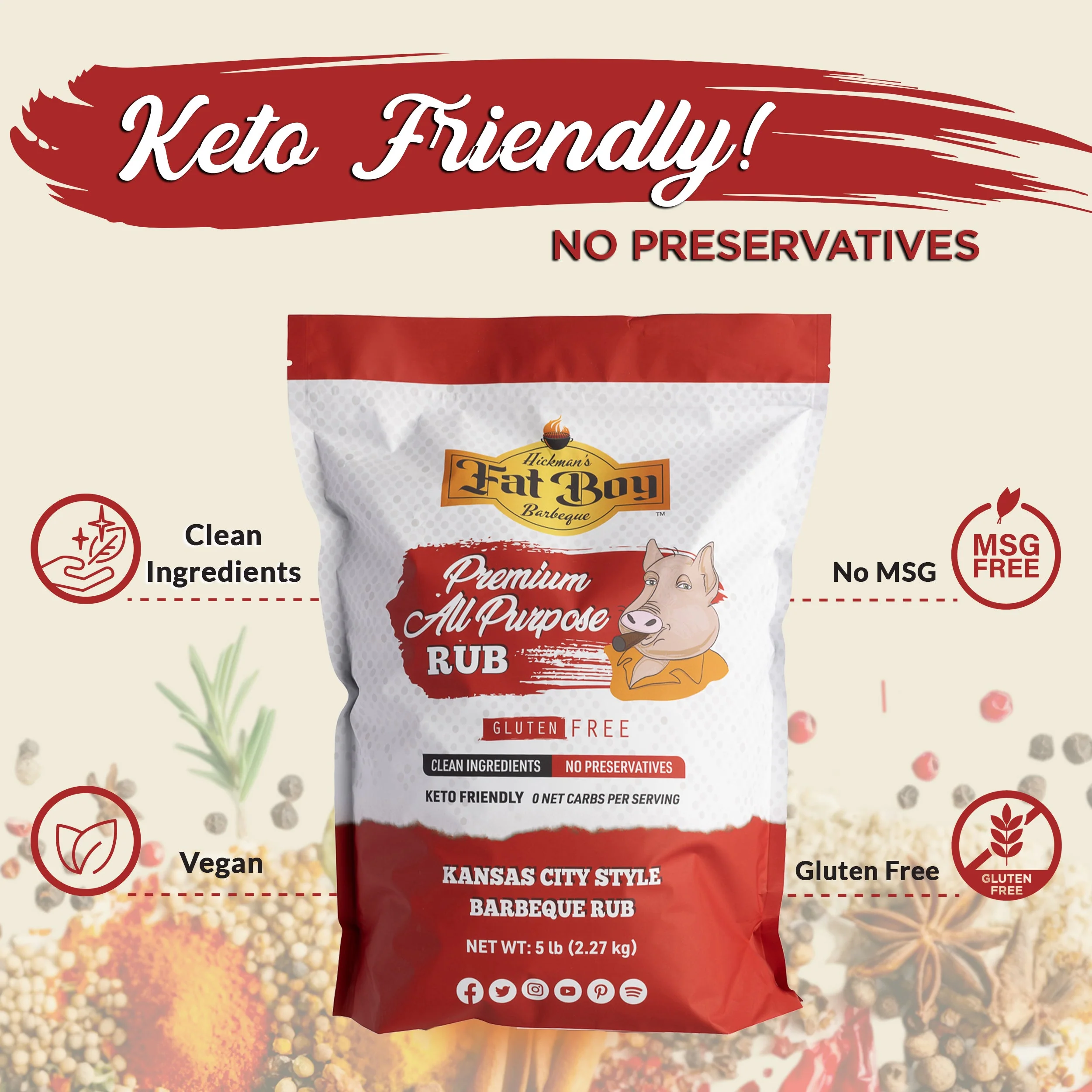 Premium All Purpose Gluten Free Natural BBQ Rub 5 lb - Image 5