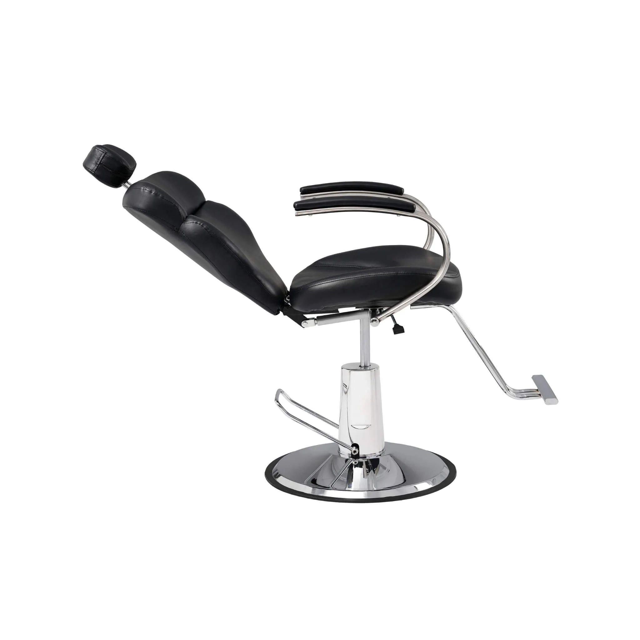 Premium Black PU Leather Reclining Barber Chair With Hydraulic Pump (SAK53892) - Image 3