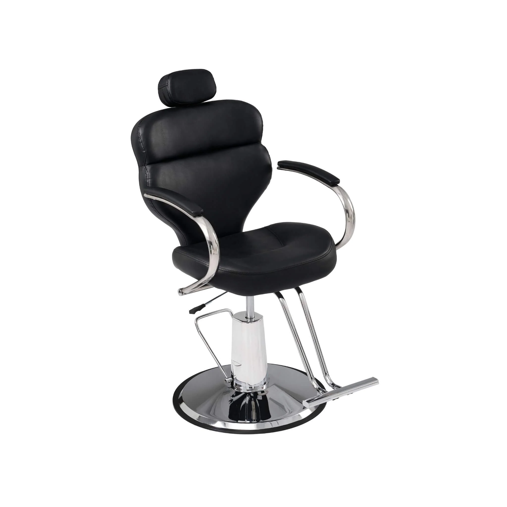 Premium Black PU Leather Reclining Barber Chair With Hydraulic Pump (SAK53892) - Image 5