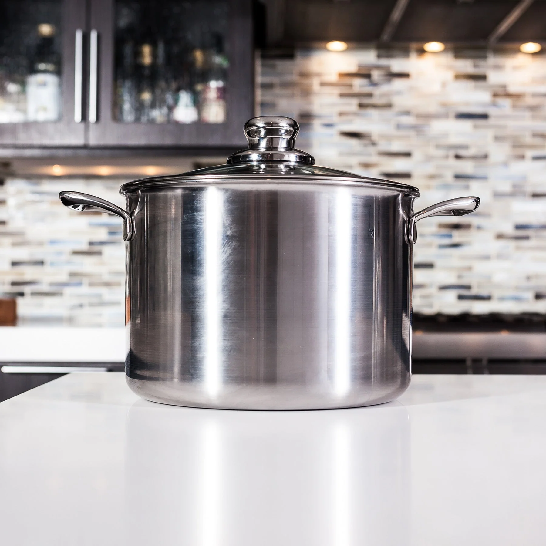 Premium Clad 7.9 qt Stock Pot with Glass Lid - Induction - Image 2