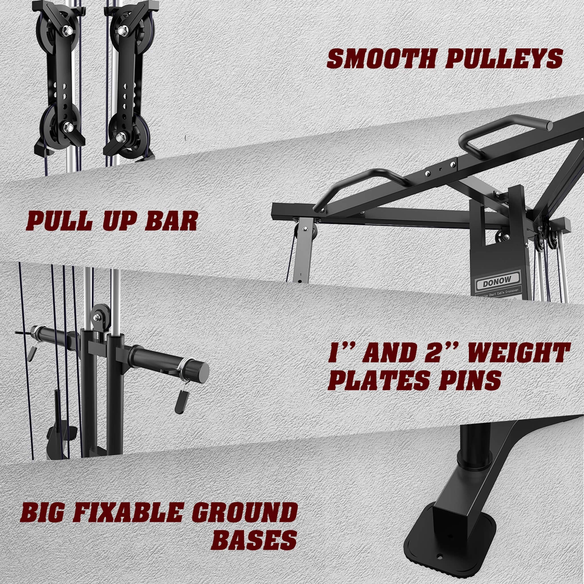 Rovix Premium Home Cable Crossover Full Body Workout Fly Machine, 350LBS (SAK06341) - Image 3