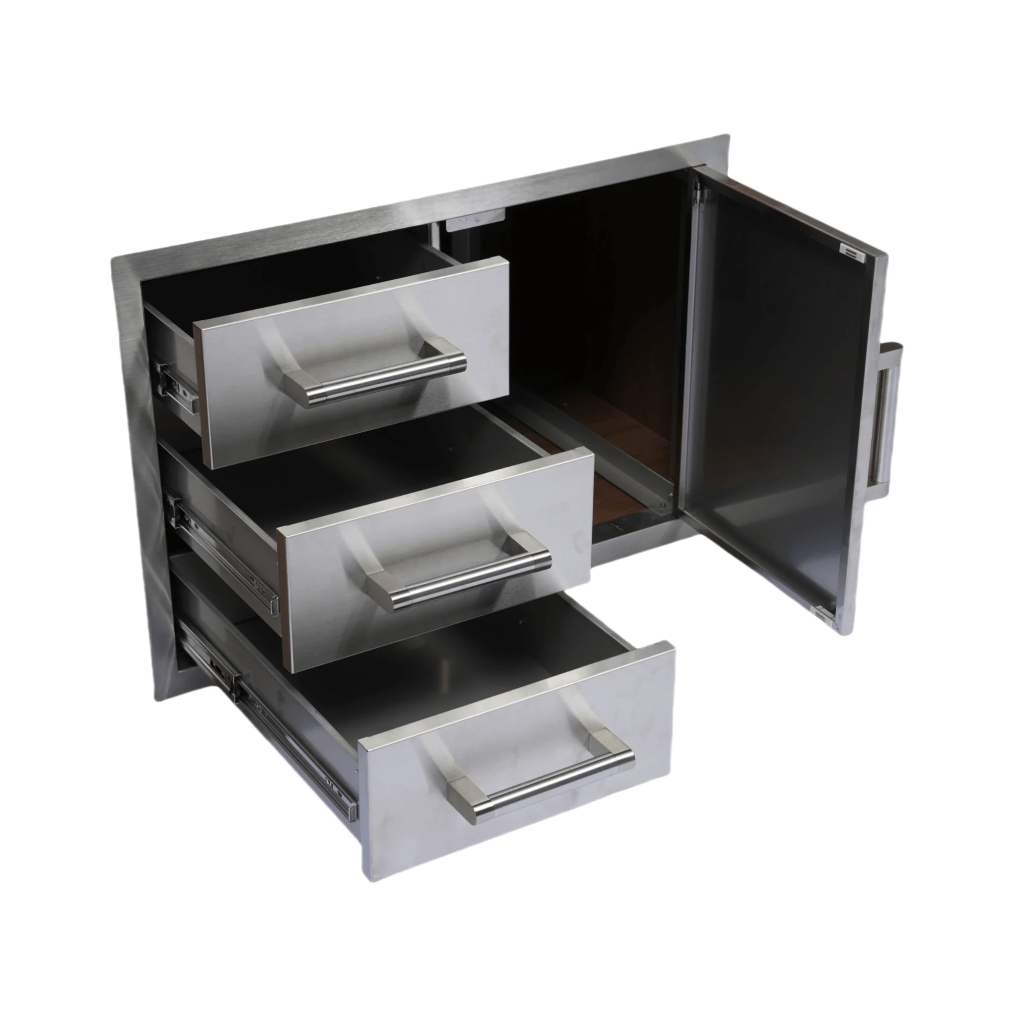 Premium Outdoor Kitchen With 32-Inch 60K BTU Built-In Stainless Steel LPG Gas Grill, Door And Drawer Combo And Stainless Steel Ice Box (SAK98661) - Image 14