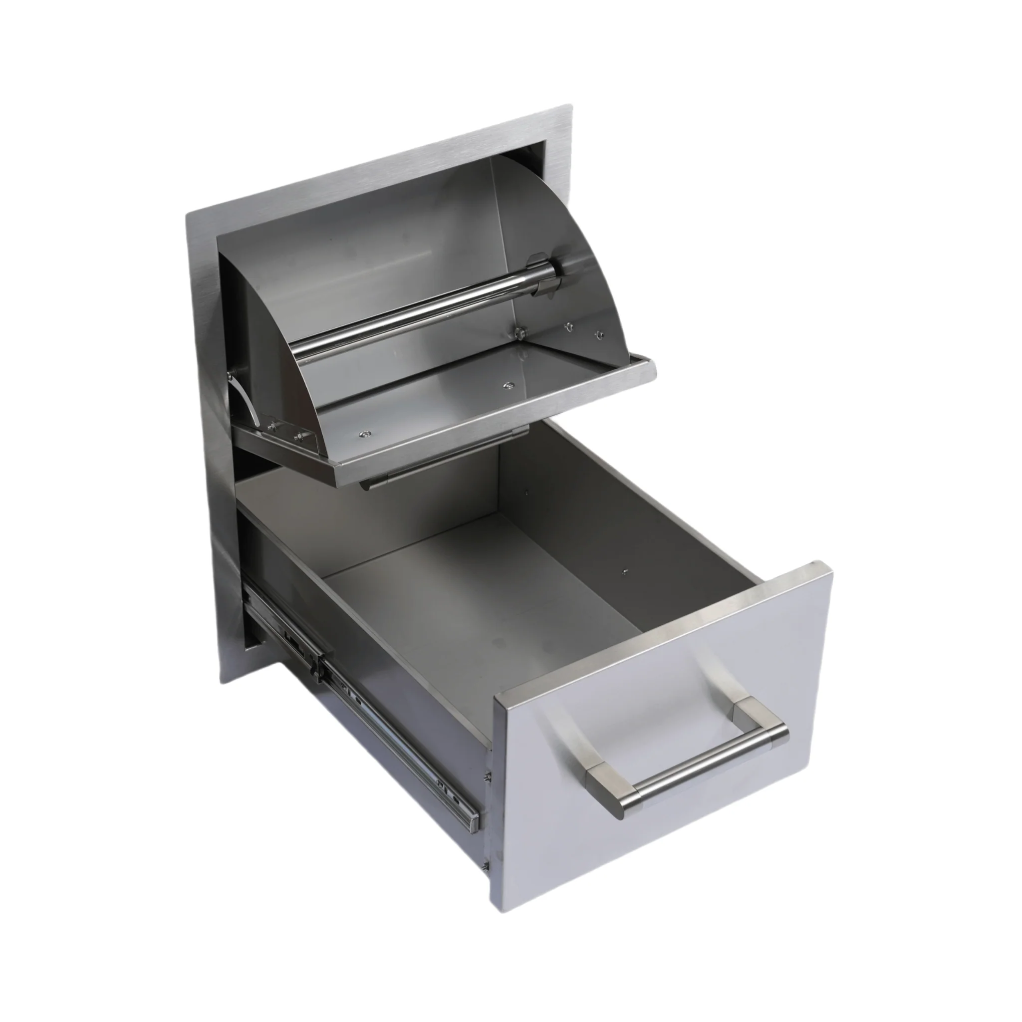 Premium Outdoor Kitchen With 32-Inch 60K BTU Built-In Stainless Steel LPG Gas Grill, Door And Drawer Combo And Stainless Steel Ice Box (SAK98661) - Image 16