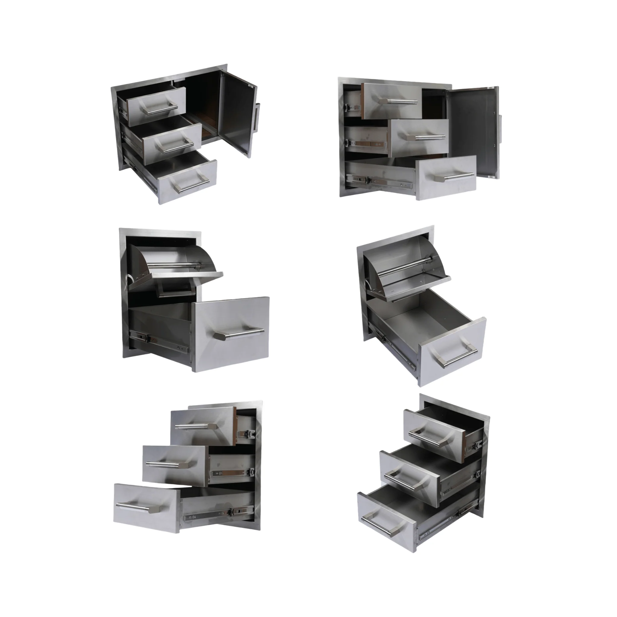Premium Outdoor Kitchen With 32-Inch 60K BTU Built-In Stainless Steel LPG Gas Grill, Door And Drawer Combo And Stainless Steel Ice Box (SAK98661) - Image 7