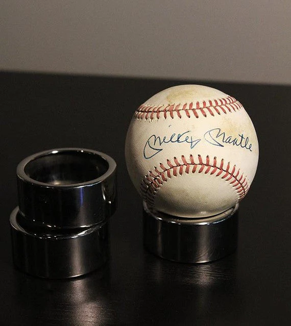 Premium Polished Baseball | Tennis Ball Display Stand made from Airplane Parts - Image 3