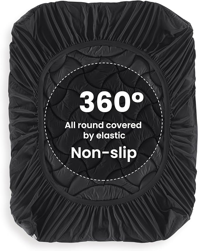 Premium Zoned Cooling Mattress Pad - Black - Image 5
