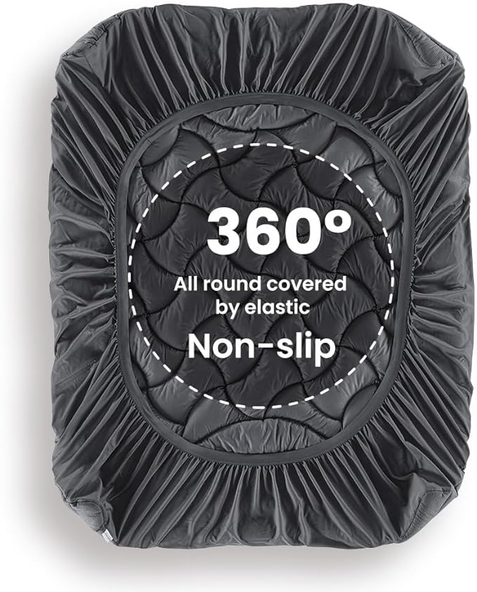 Premium Zoned Cooling Mattress Pad - Gray - Image 4