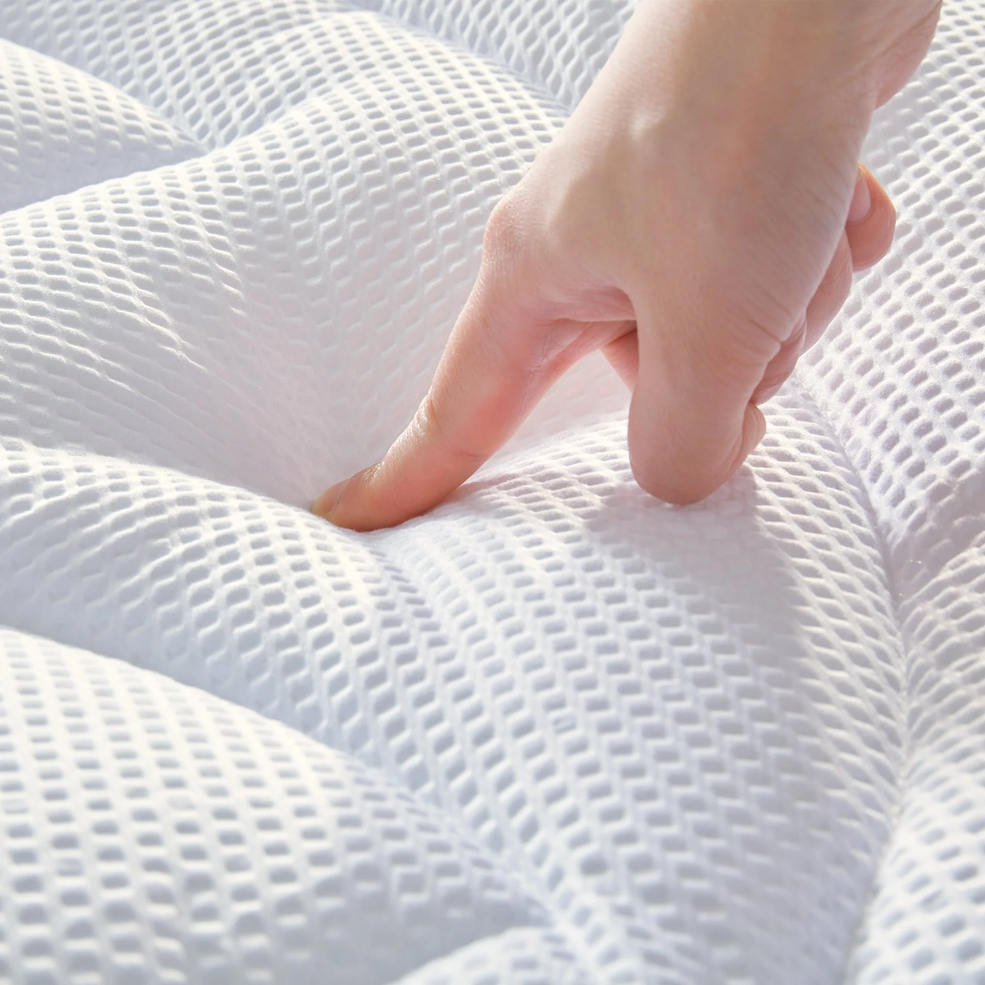 Premium Zoned Cooling Mattress Pad - White - Image 2