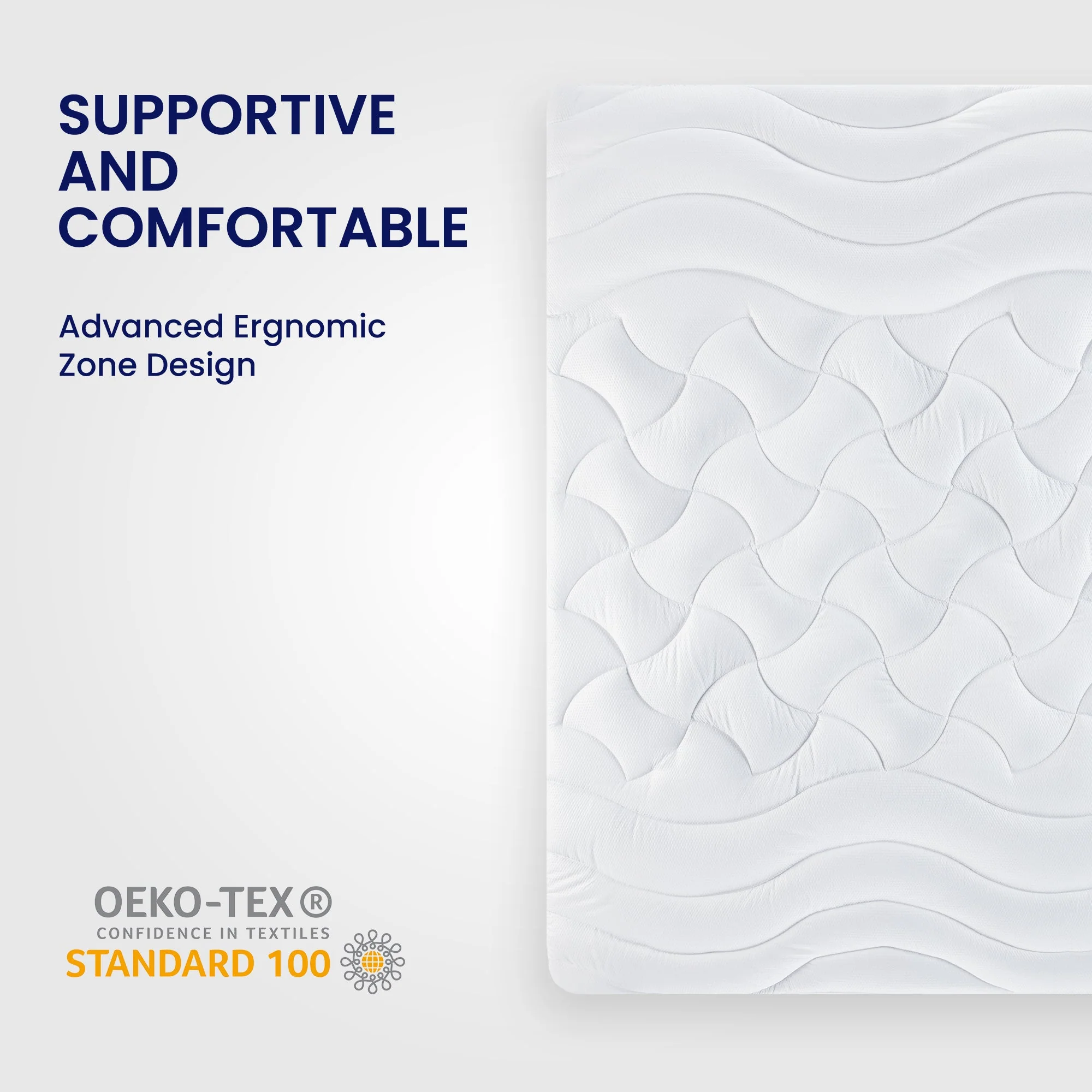 Premium Zoned Cooling Mattress Pad - White - Image 5