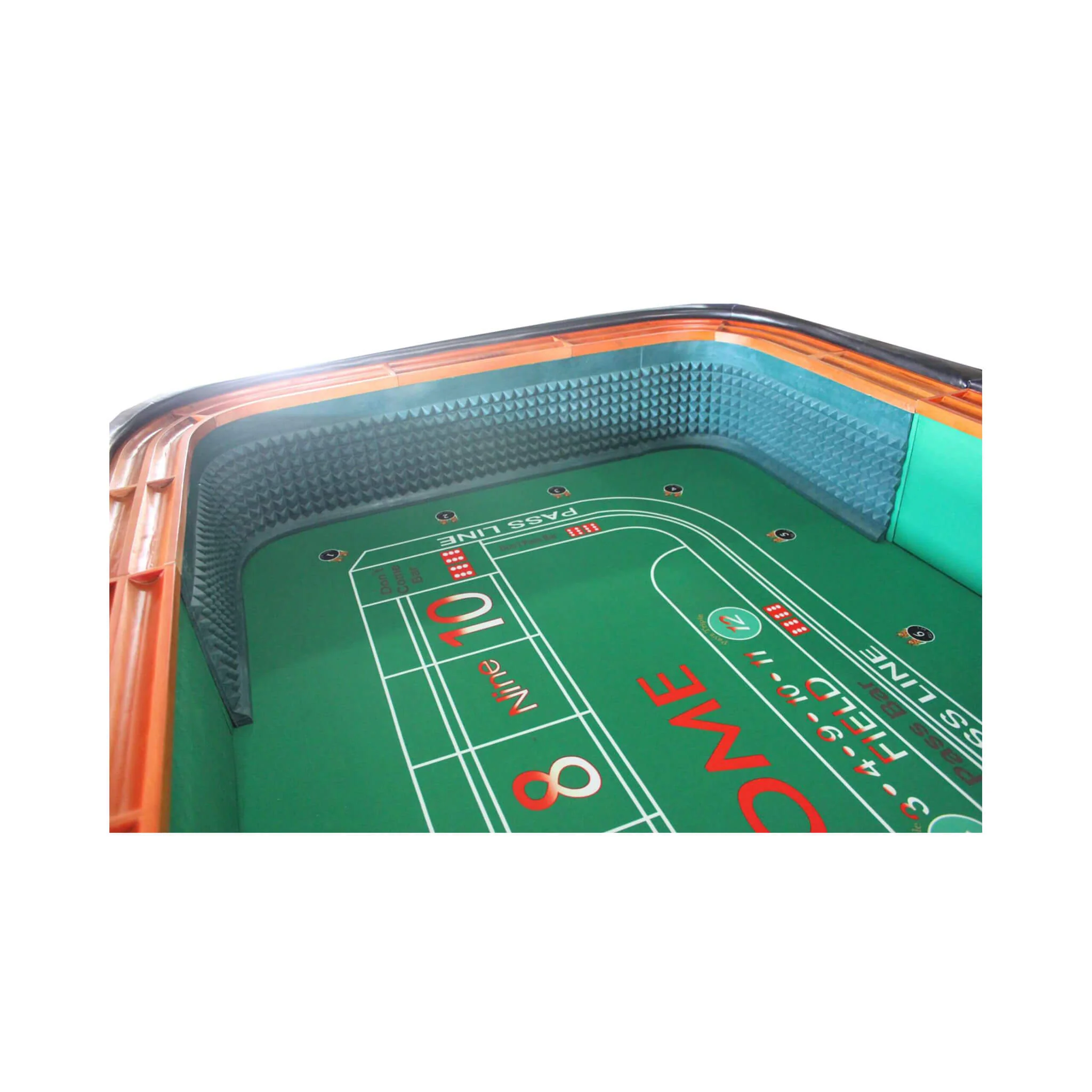 Professional 12FT Craps Table With Full Drink Rail And Padded Rim Cover (SAK76258) - Image 5