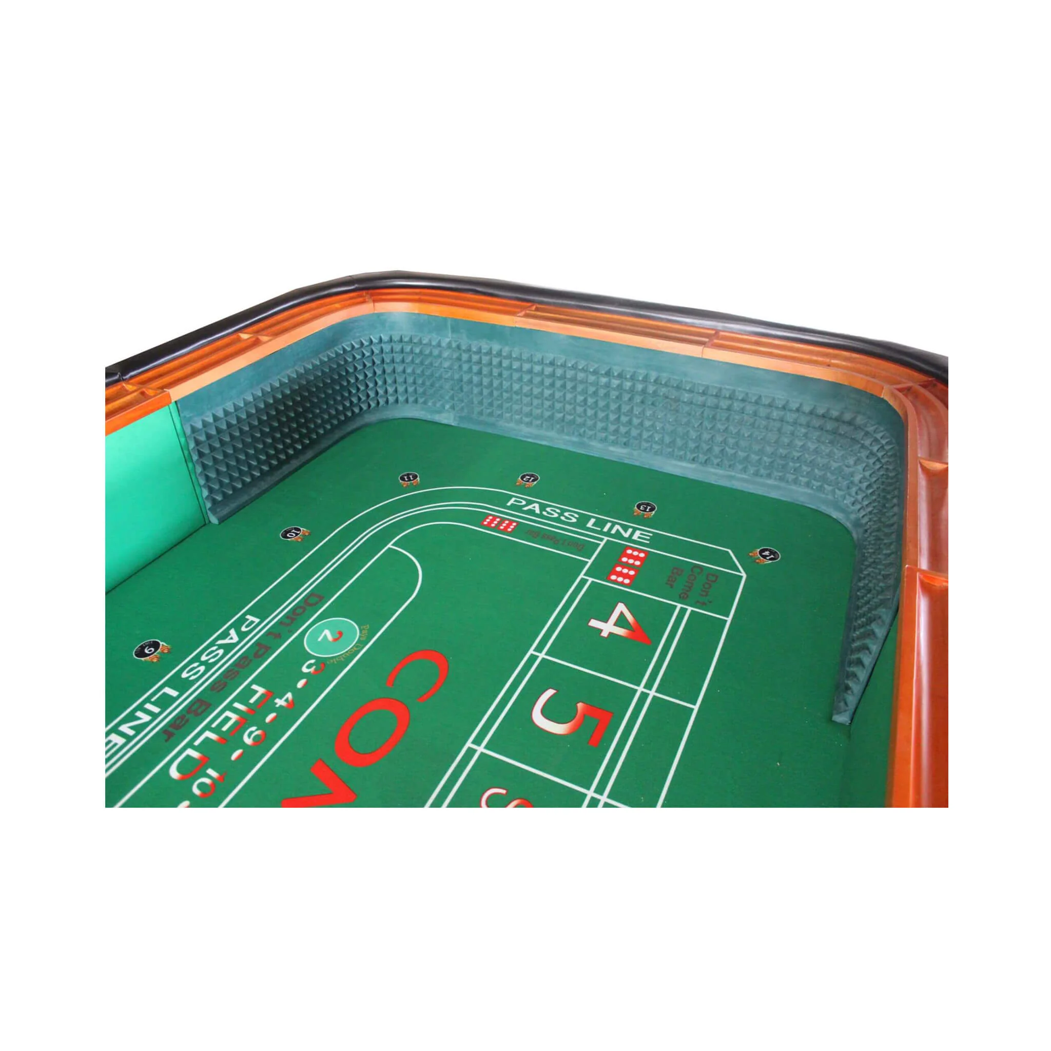Professional 12FT Craps Table With Full Drink Rail And Padded Rim Cover (SAK76258) - Image 6
