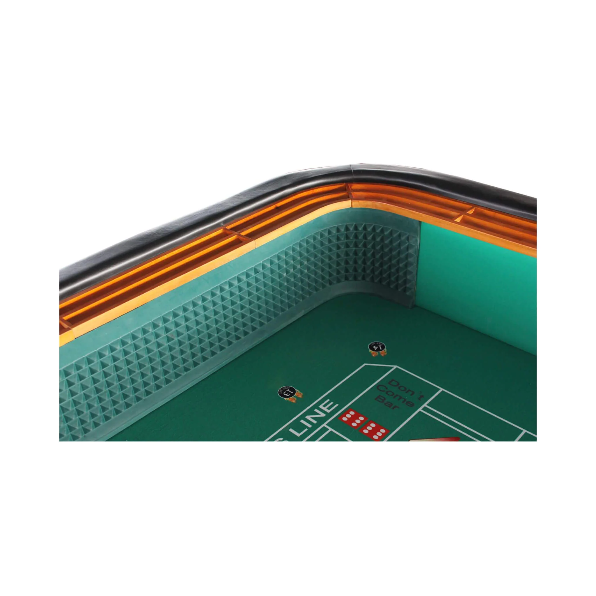 Professional 12FT Craps Table With Full Drink Rail And Padded Rim Cover (SAK76258) - Image 7