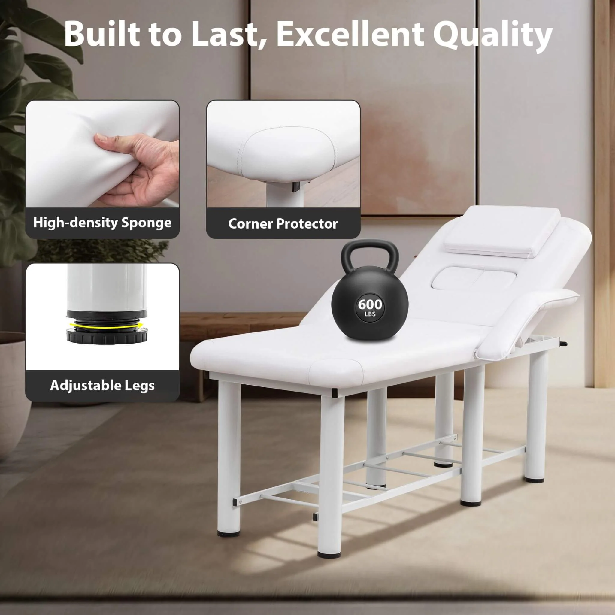Professional Fully Adjustable Beauty Bed With Underbed Storage And Removable Cushions (SAK46813) - Image 4