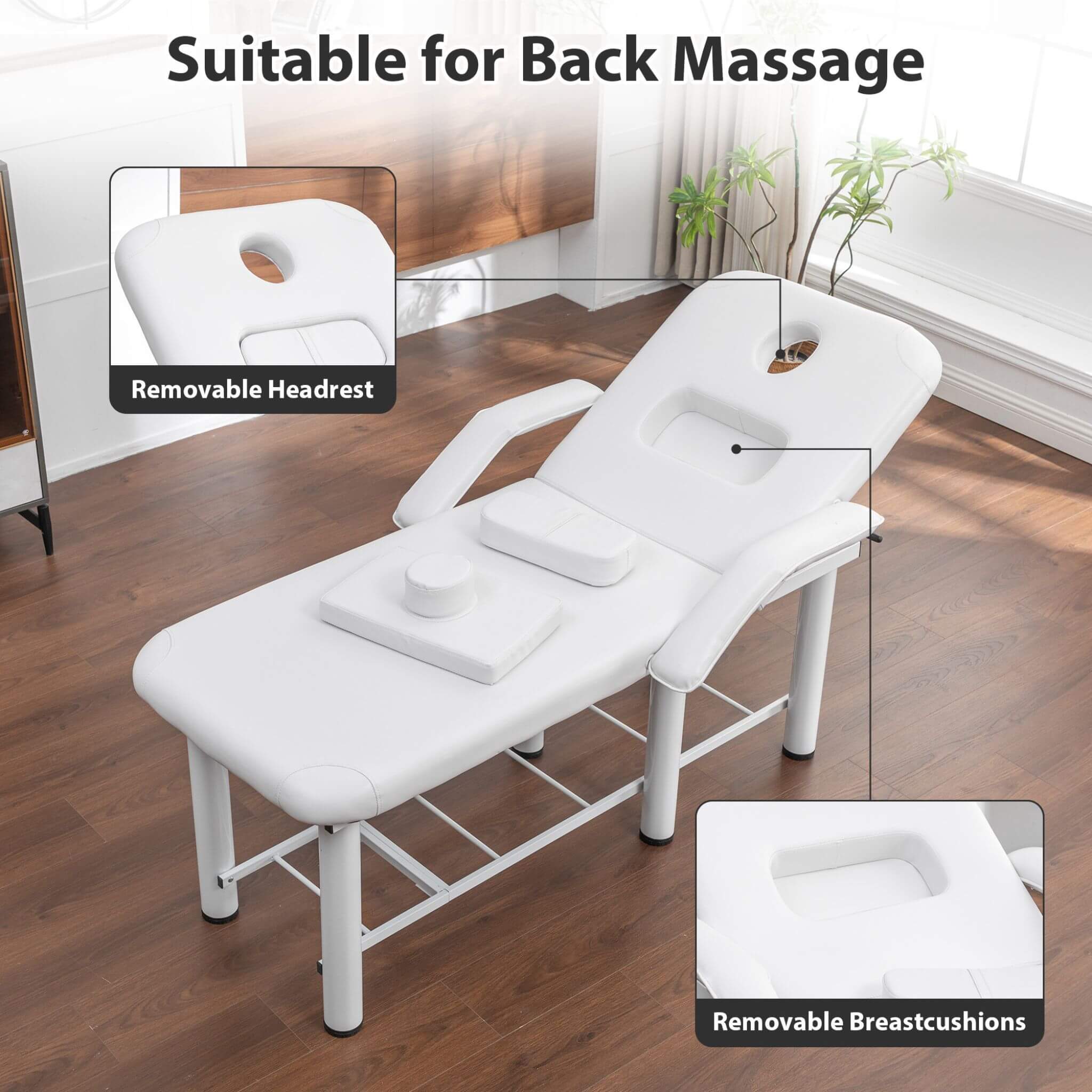 Professional Fully Adjustable Beauty Bed With Underbed Storage And Removable Cushions (SAK46813) - Image 6