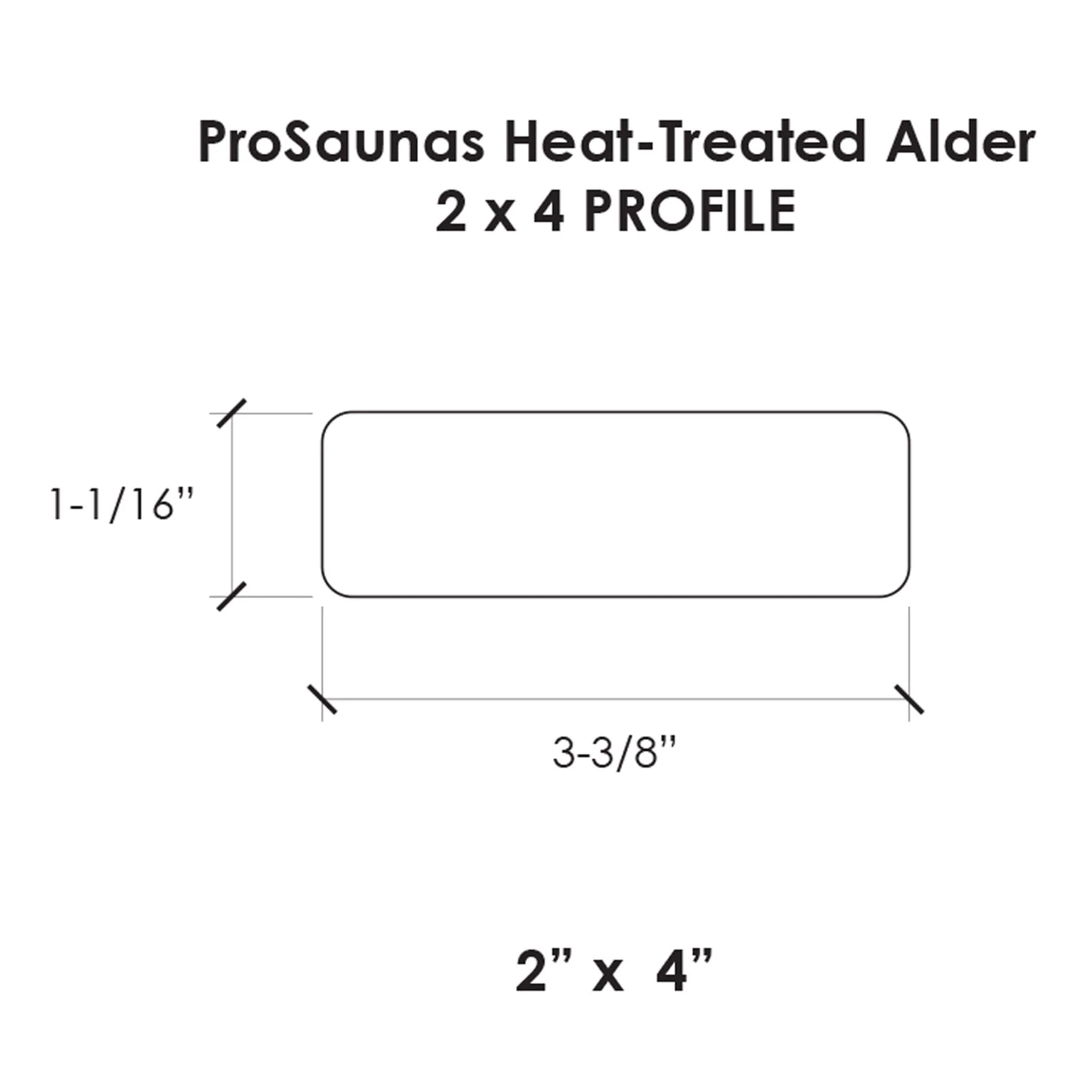 Prosaunas Thermo-Alder 2X4 Thermally-Modified Sauna Wood (SAK94271) - Image 5