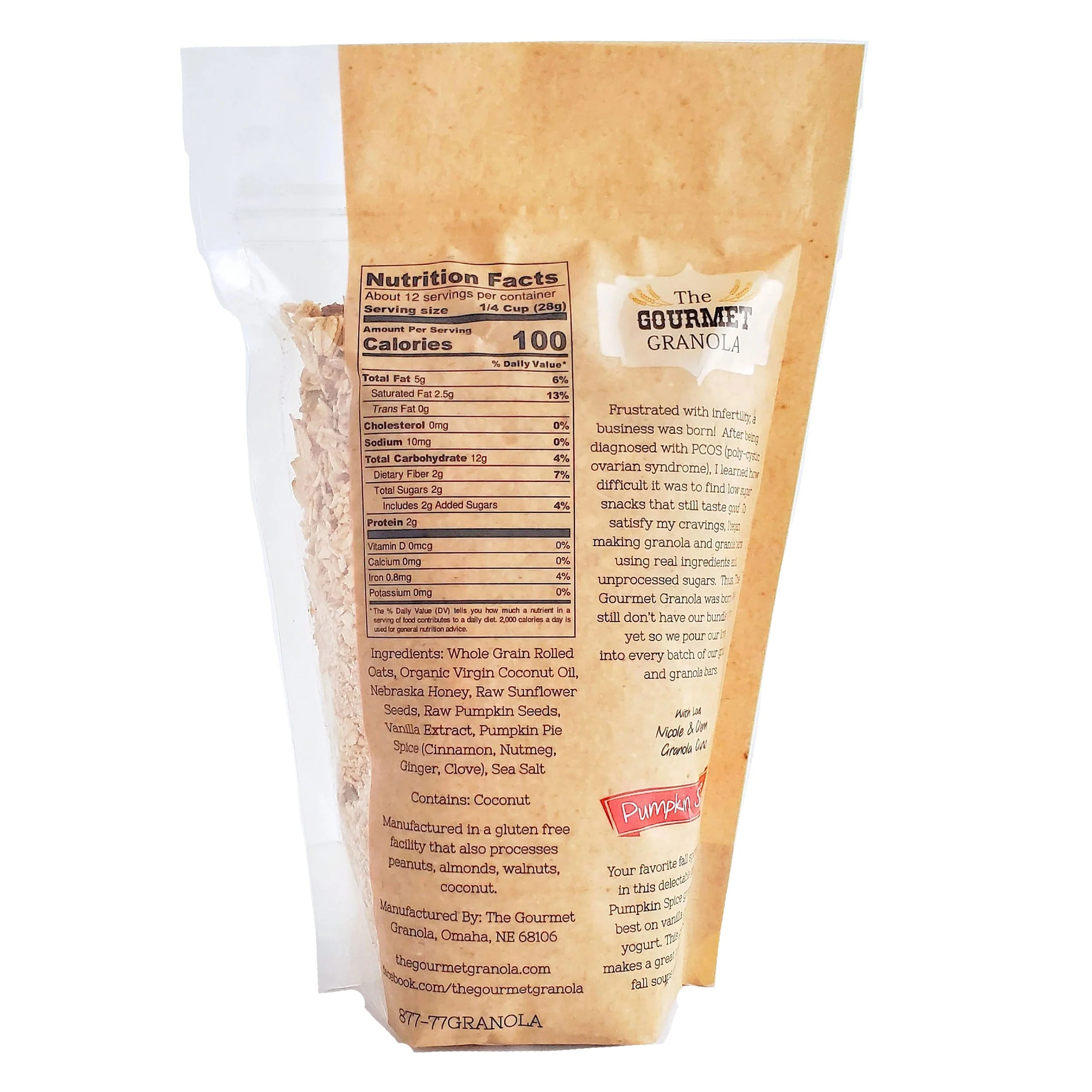 Pumpkin Spice Granola | Pack of 3 | 12 oz | Gluten, Dairy & Soy Free | The Gourmet Granola - Image 3