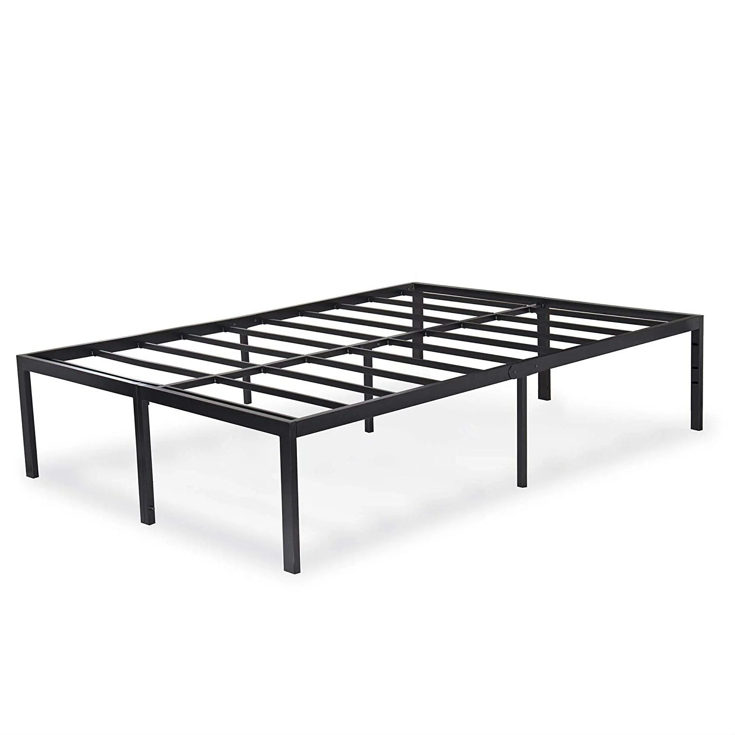 Queen 18-inch High Rise Heavy Duty Black Metal Platform Bed Frame - Image 2