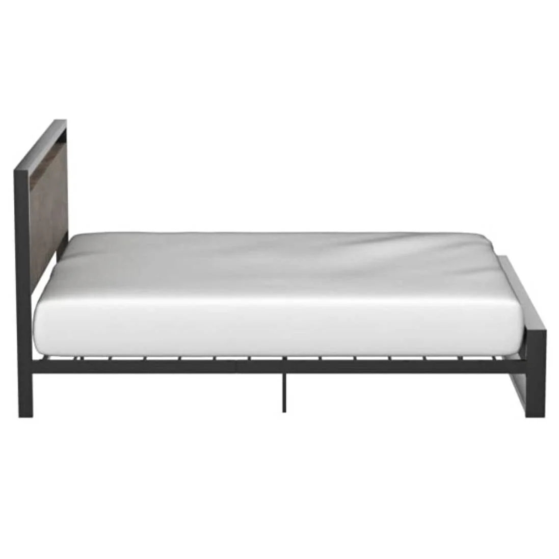 Queen Modern Farmhouse Platform Bed Frame with Wood Panel Headboard Footboard - Image 5
