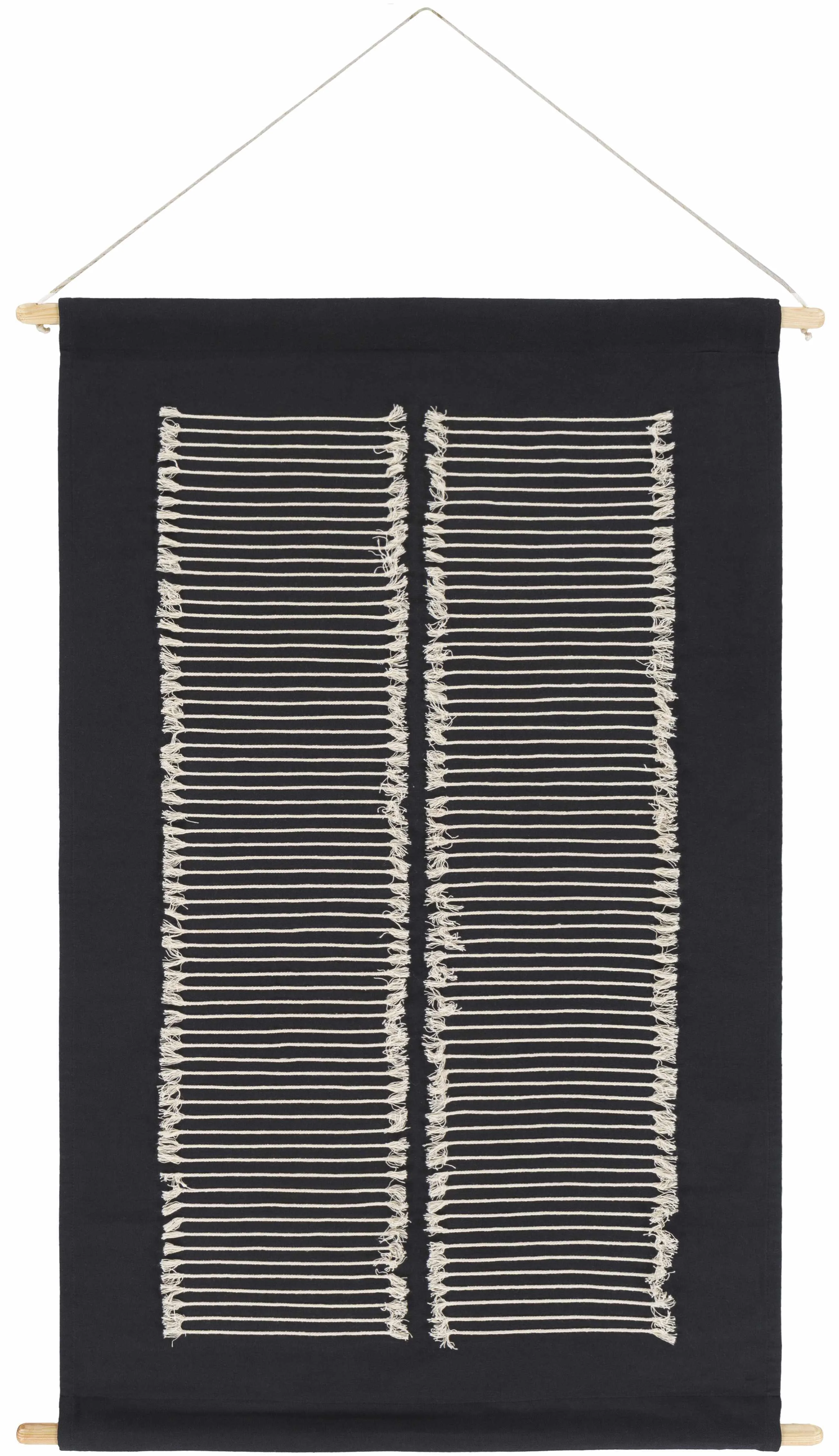 Queen Navy Fringed Wall Hanging - Image 3