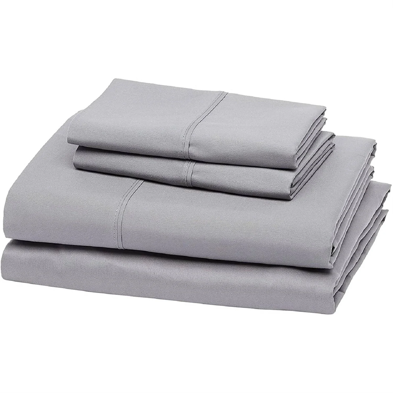 Queen Silver Grey 100-Percent Egyptian Cotton 1000 Thread Count Sheet Set - Image 2
