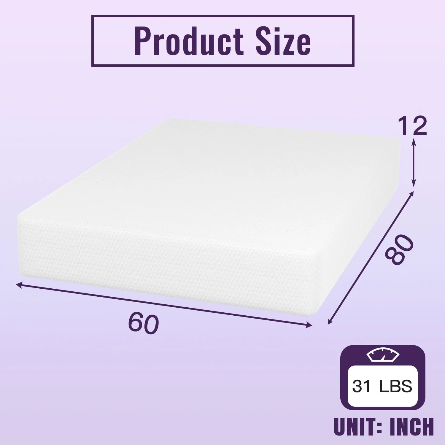 Queen size 12-inch Charcoal Infused Memory Foam Mattress with Removable Cover - Image 5