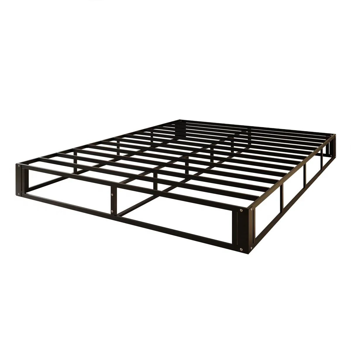 Queen size 7.8-inch Metal Frame Box-Spring Foundation for Mattress with Cover - Image 2