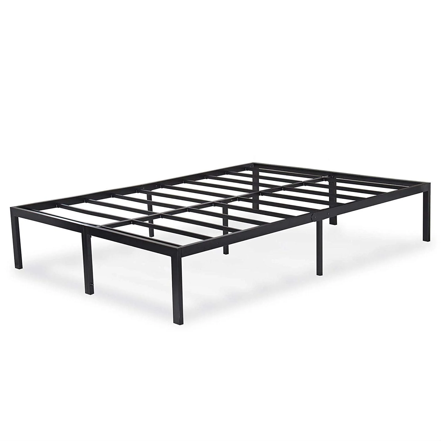 Queen size Modern Heavy Duty Black Metal Platform Bed Frame - Image 3