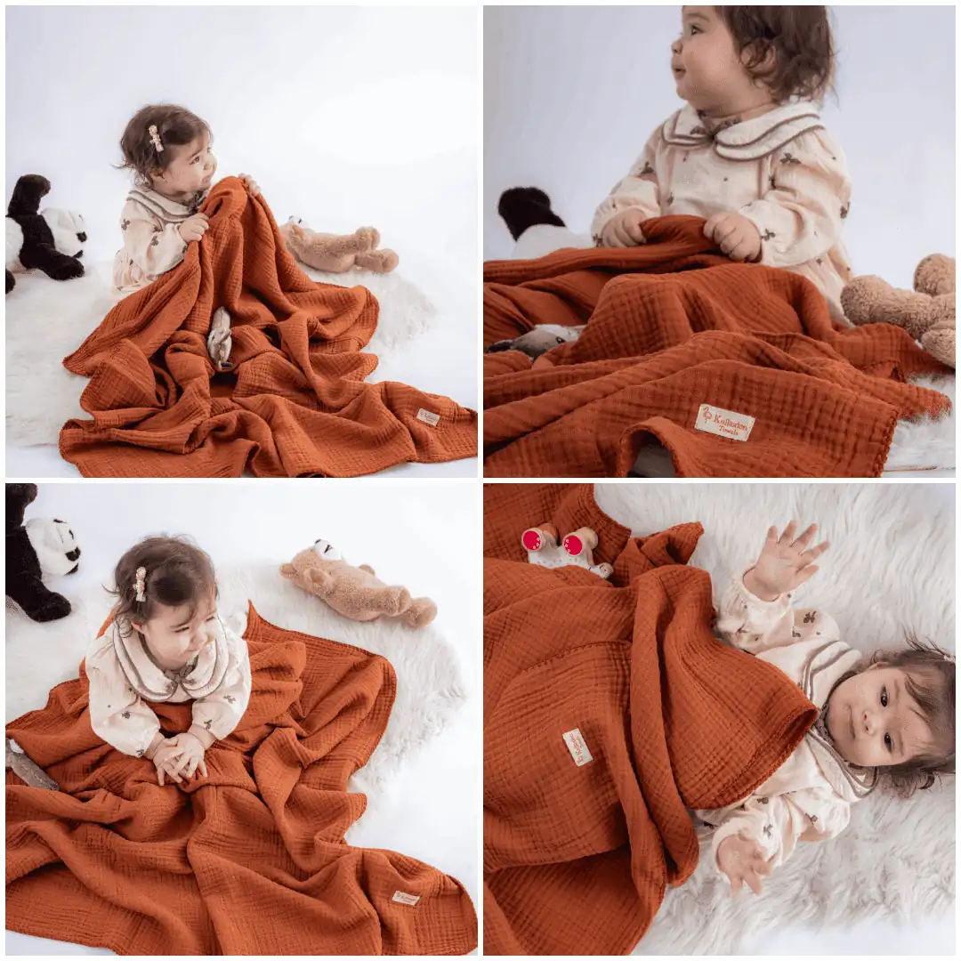 Quilted 4 Layers Muslin Blanket - Image 13