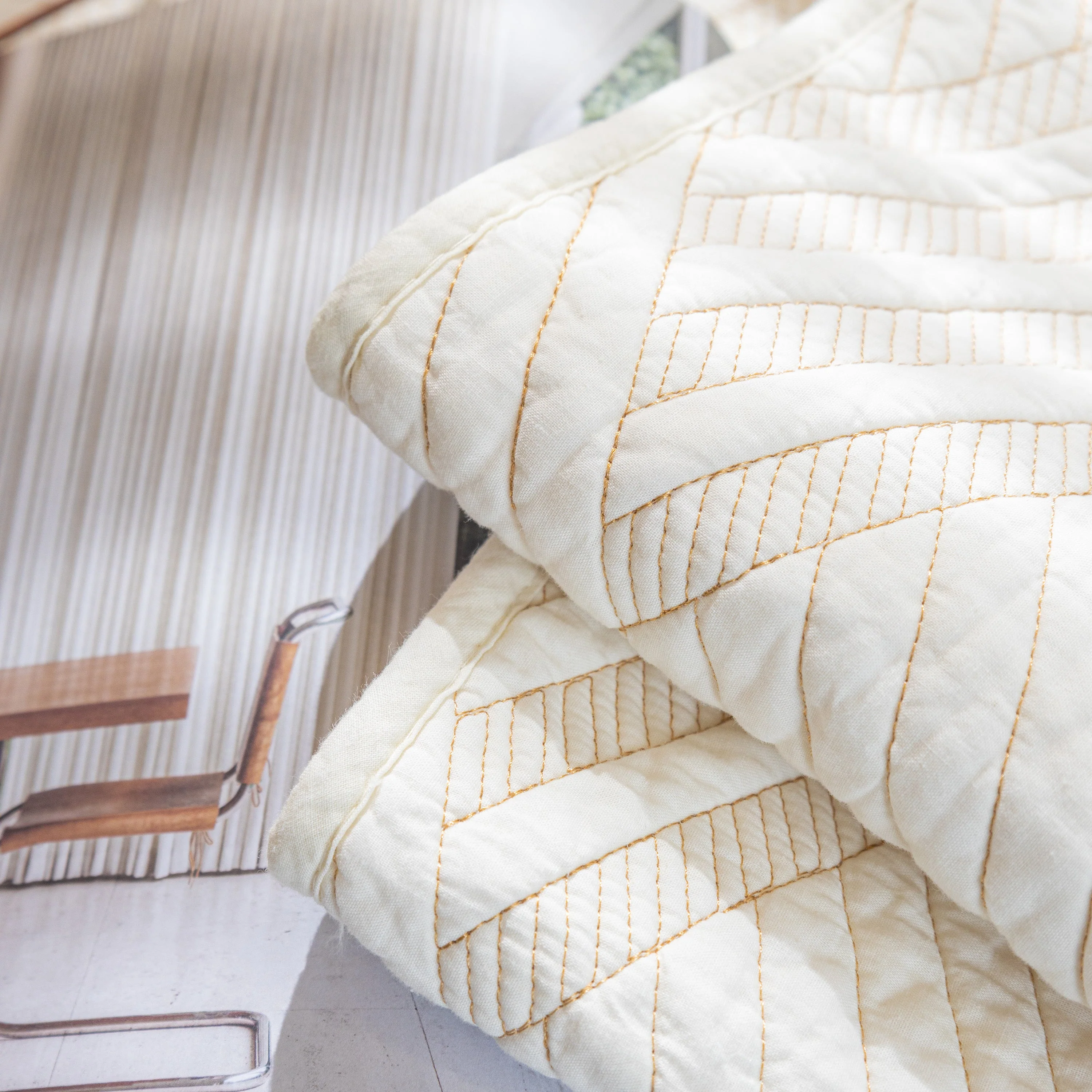 Quilted Geometric Cotton Sofa Cover, Non-Slip & Thick Padded Furniture Covers - Image 18