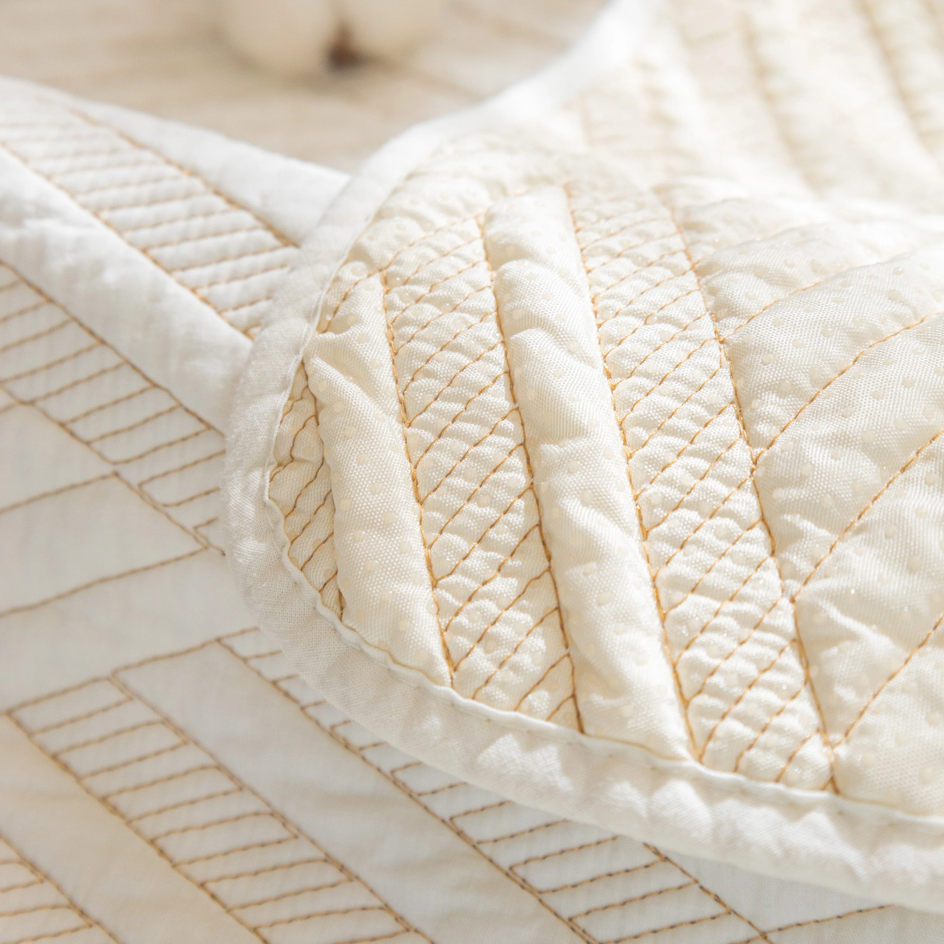Quilted Geometric Cotton Sofa Cover, Non-Slip & Thick Padded Furniture Covers - Image 8