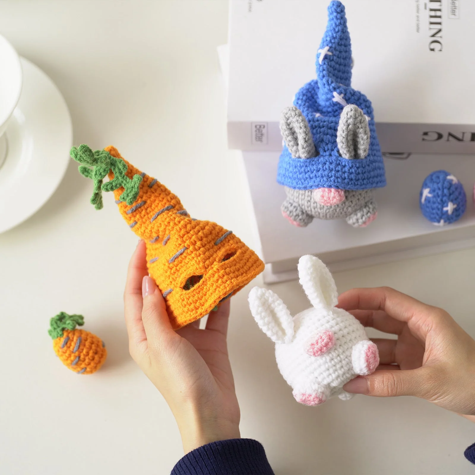 Rabbits Amigurumi DIY Crochet Kit Wizardi F07N8-M144 - Image 4