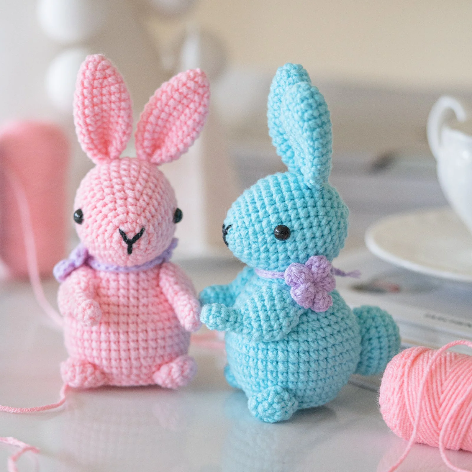 Rabbits Amigurumi DIY Crochet Kit Wizardi F07N8-M172 - Image 2