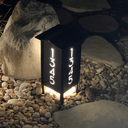 RadiantLight 14" tall ADDRESS MARKER Landscape Light - Garden Light - Image 12