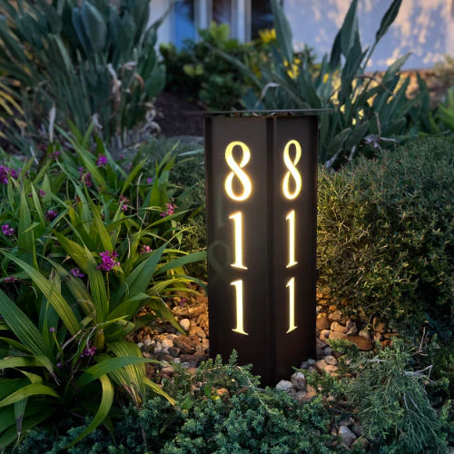 RadiantLight 27" tall ADDRESS MARKER Landscape Light - Garden Light