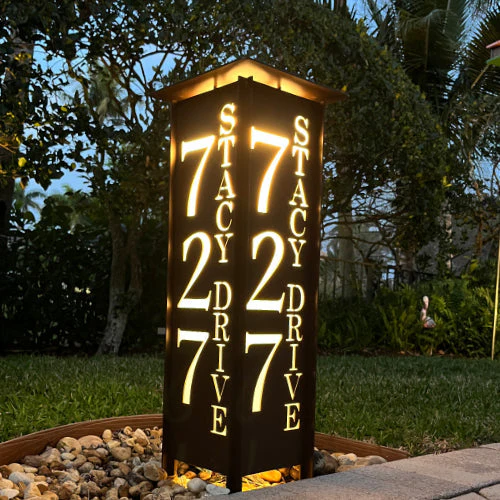 RadiantLight 27" tall ADDRESS MARKER Landscape Light - Garden Light - Image 6
