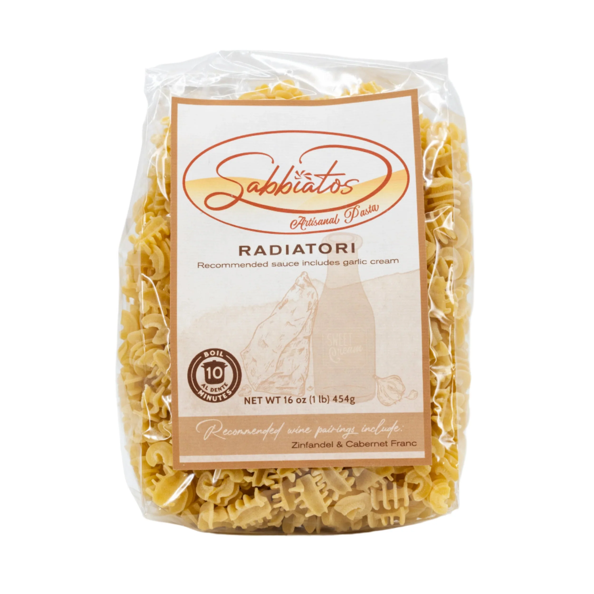 Radiatori Pasta | 16 oz | Pack of 2 | Sabbiatos - Image 2