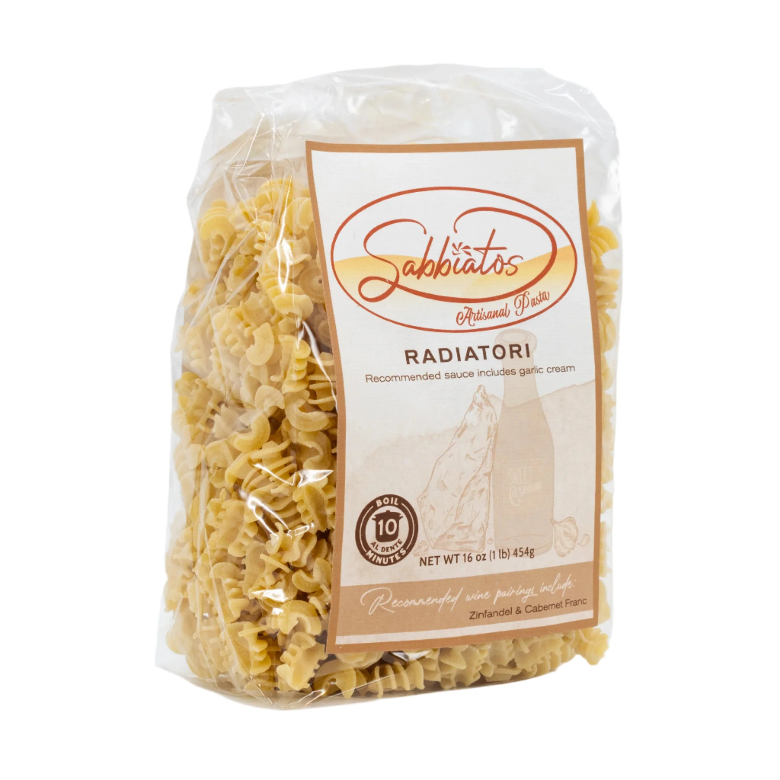 Radiatori Pasta | 16 oz | Pack of 2 | Sabbiatos - Image 3