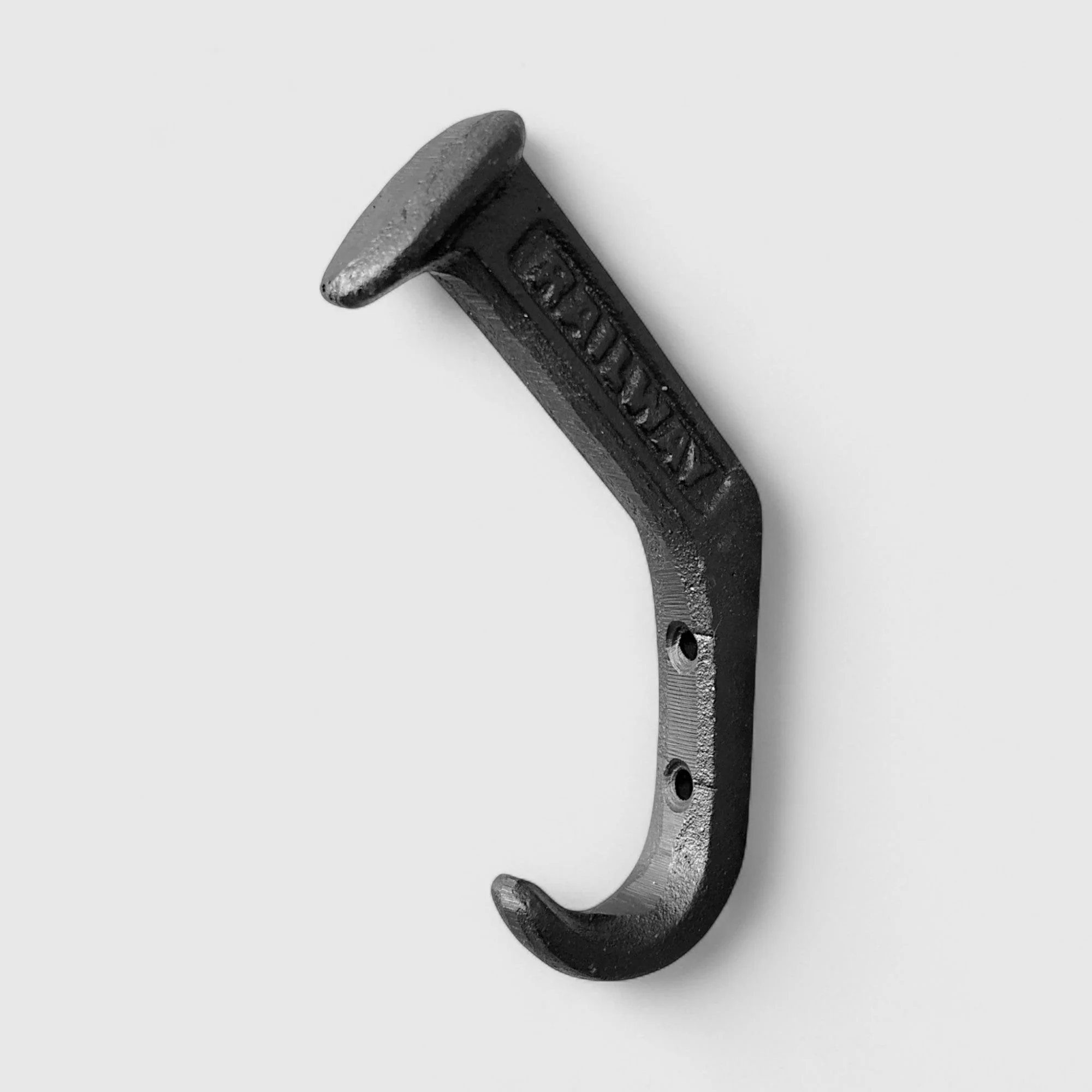 Railroad Spike Hook, Cast Iron Rustic Industrial Decor - Image 3