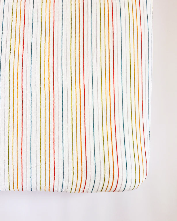 Rainbow Stripe Crib Sheet - Image 2