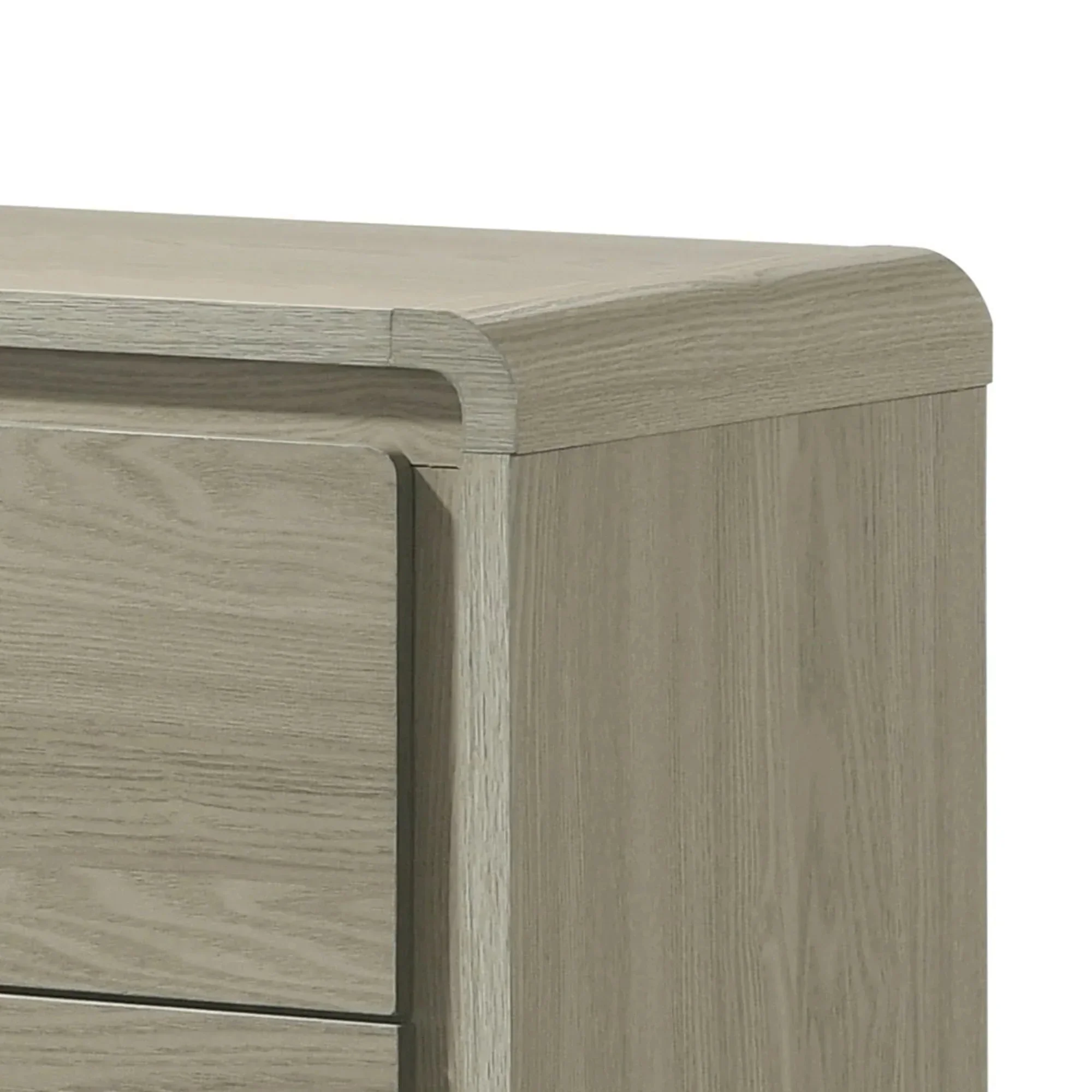 Rainier Modern 25" Gray Wood 2-Drawer Nightstand - Image 5