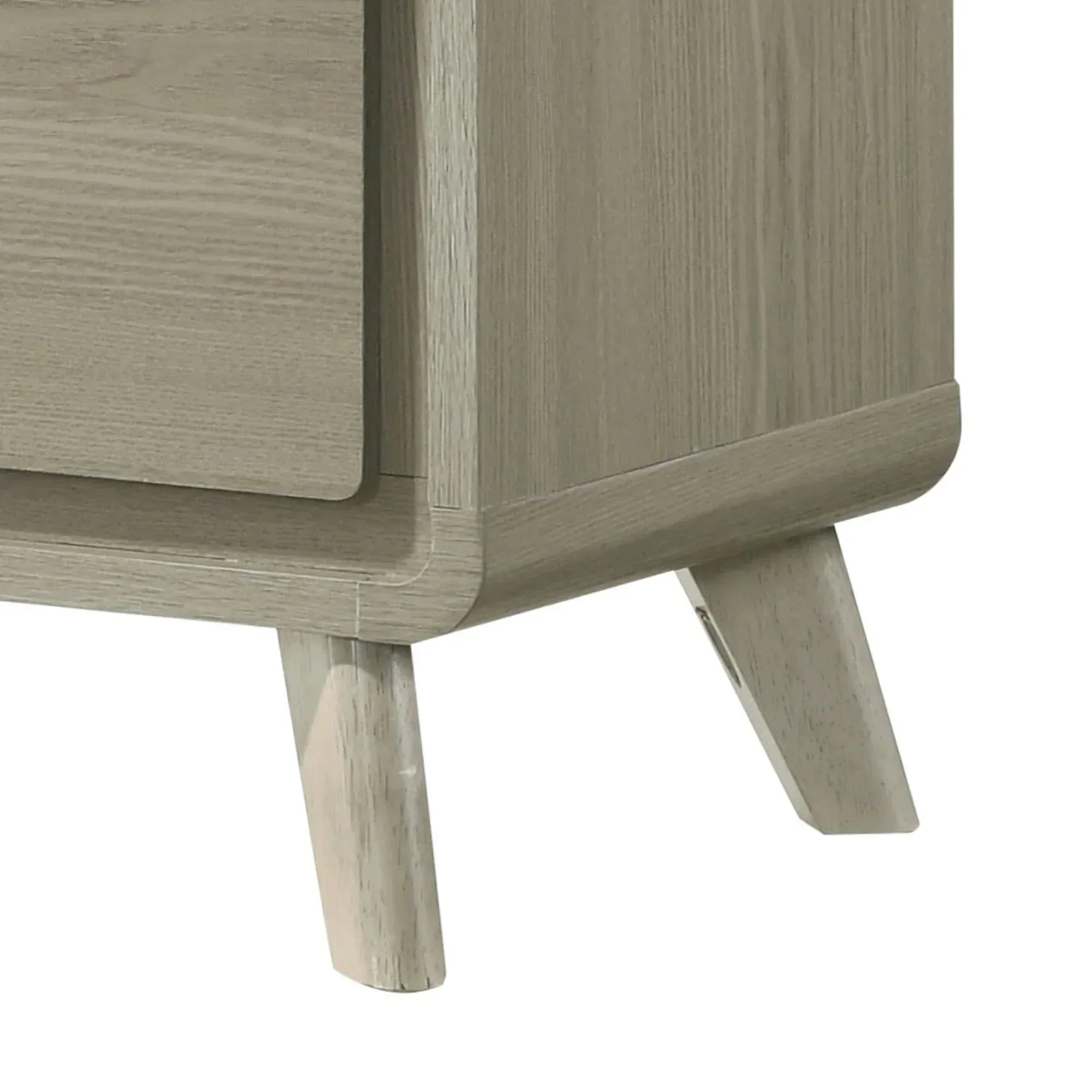 Rainier Modern 25" Gray Wood 2-Drawer Nightstand - Image 7