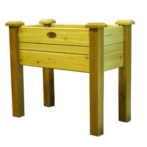Raised Garden Bed Planter Box in Solid Cedar Wood in Natural Finish - 34-inch - Image 2