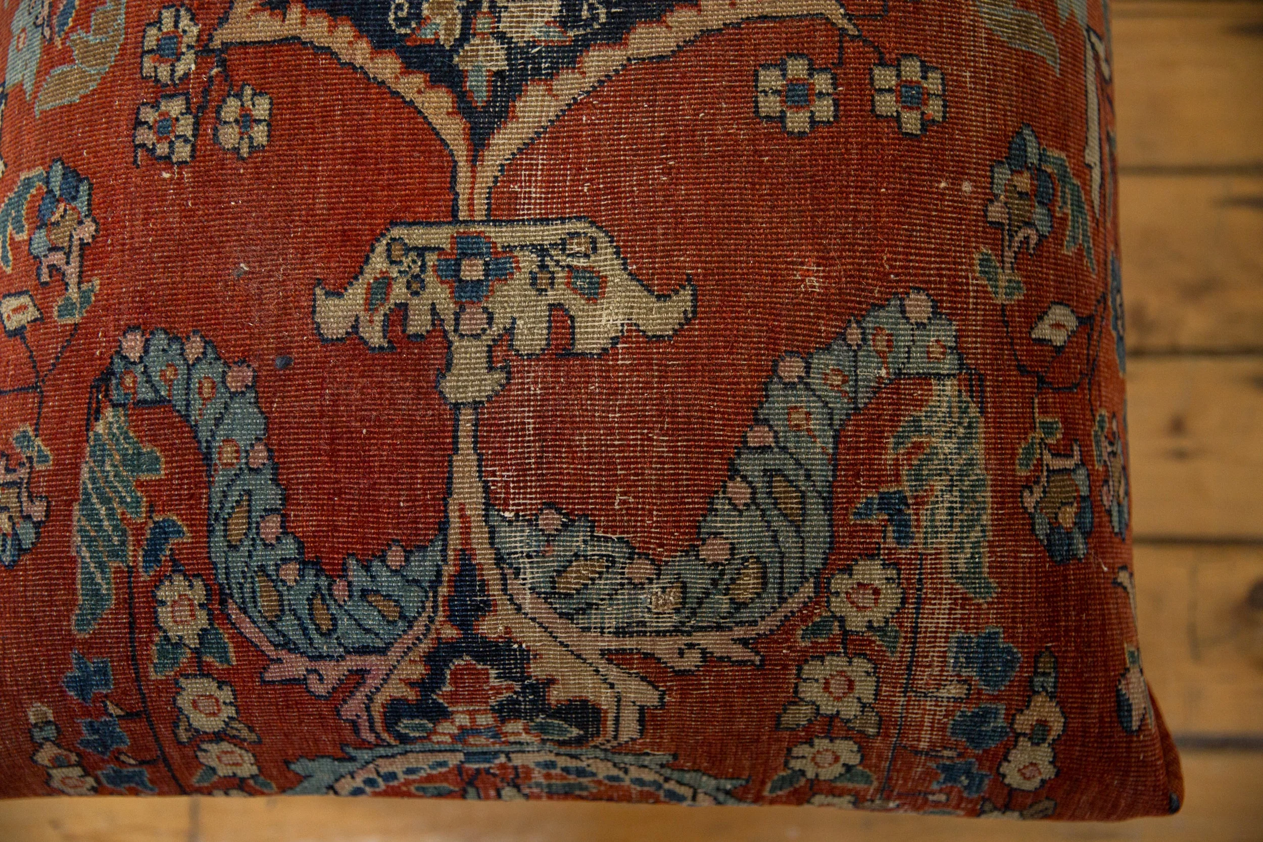Reclaimed Antique Persian Rug Ottoman Coffee Table - Image 6