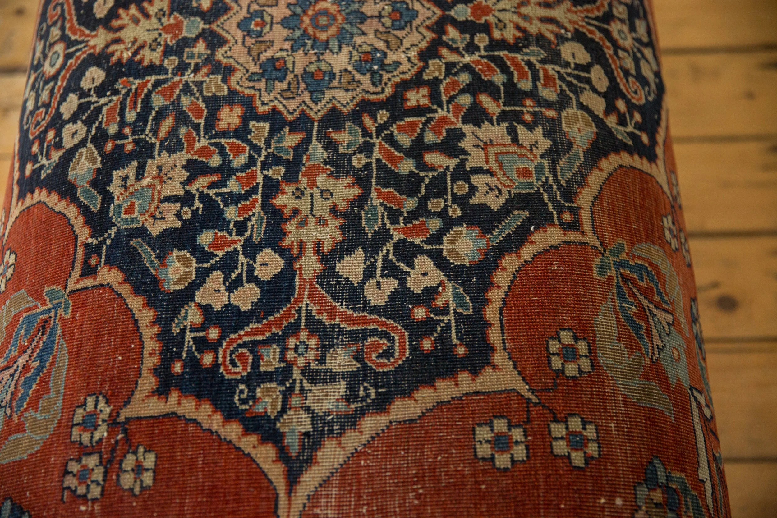 Reclaimed Antique Persian Rug Ottoman Coffee Table - Image 7