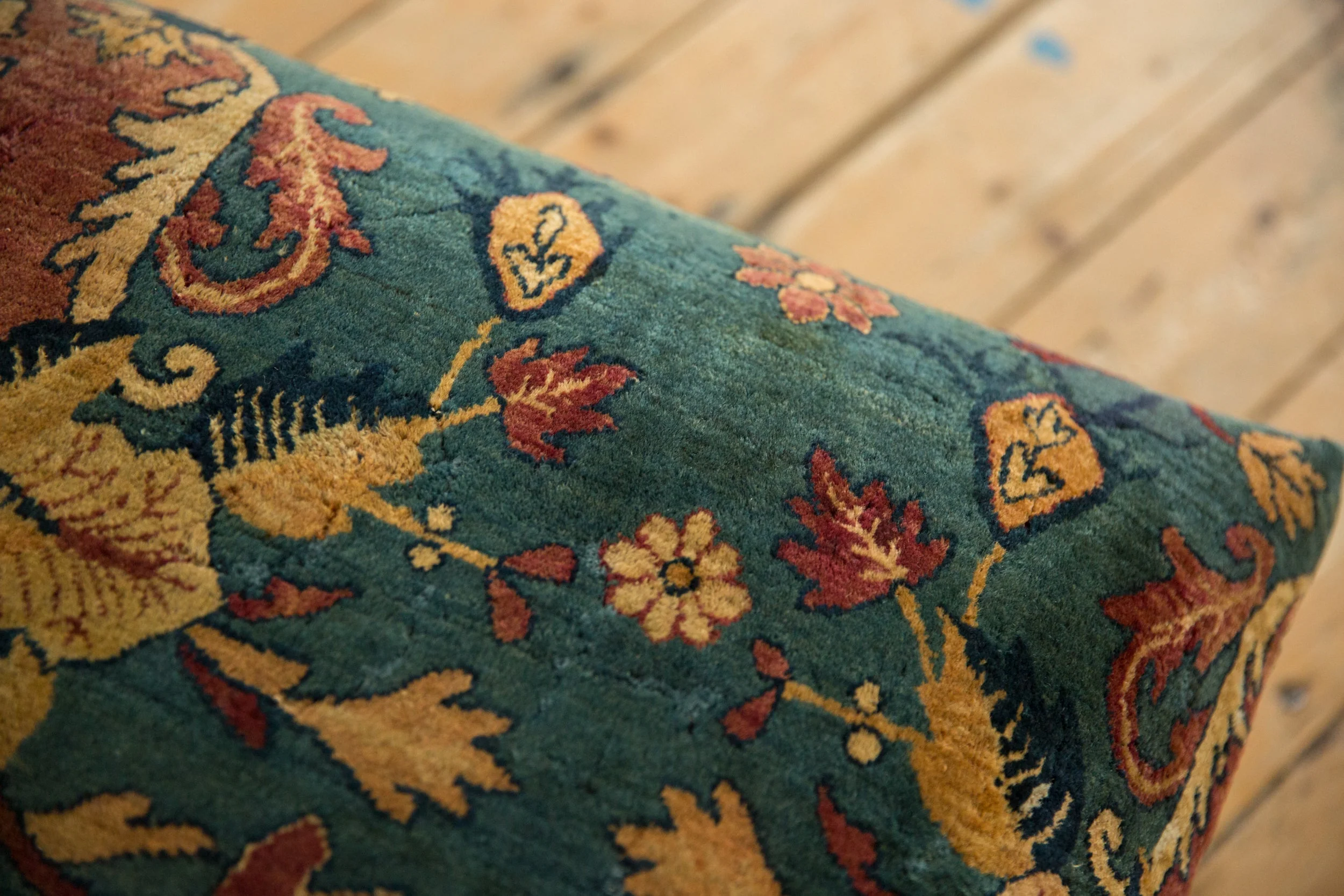 Reclaimed Antique Persian Rug Ottoman Coffee Table - Image 10