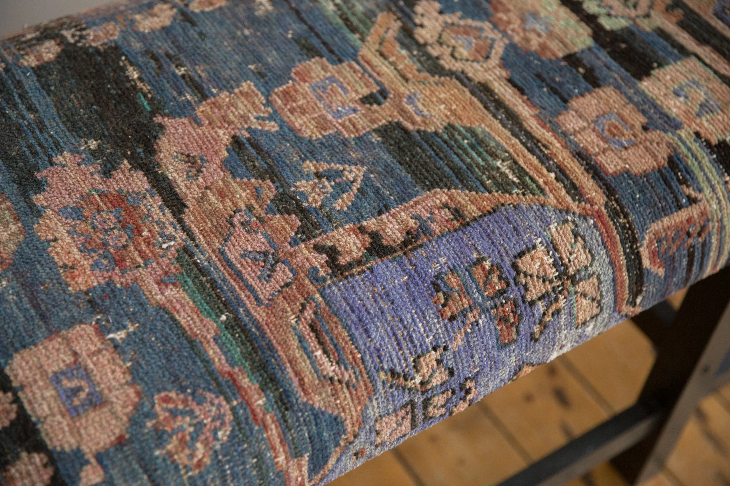 Reclaimed Vintage Turkish Rug Bench - Image 3